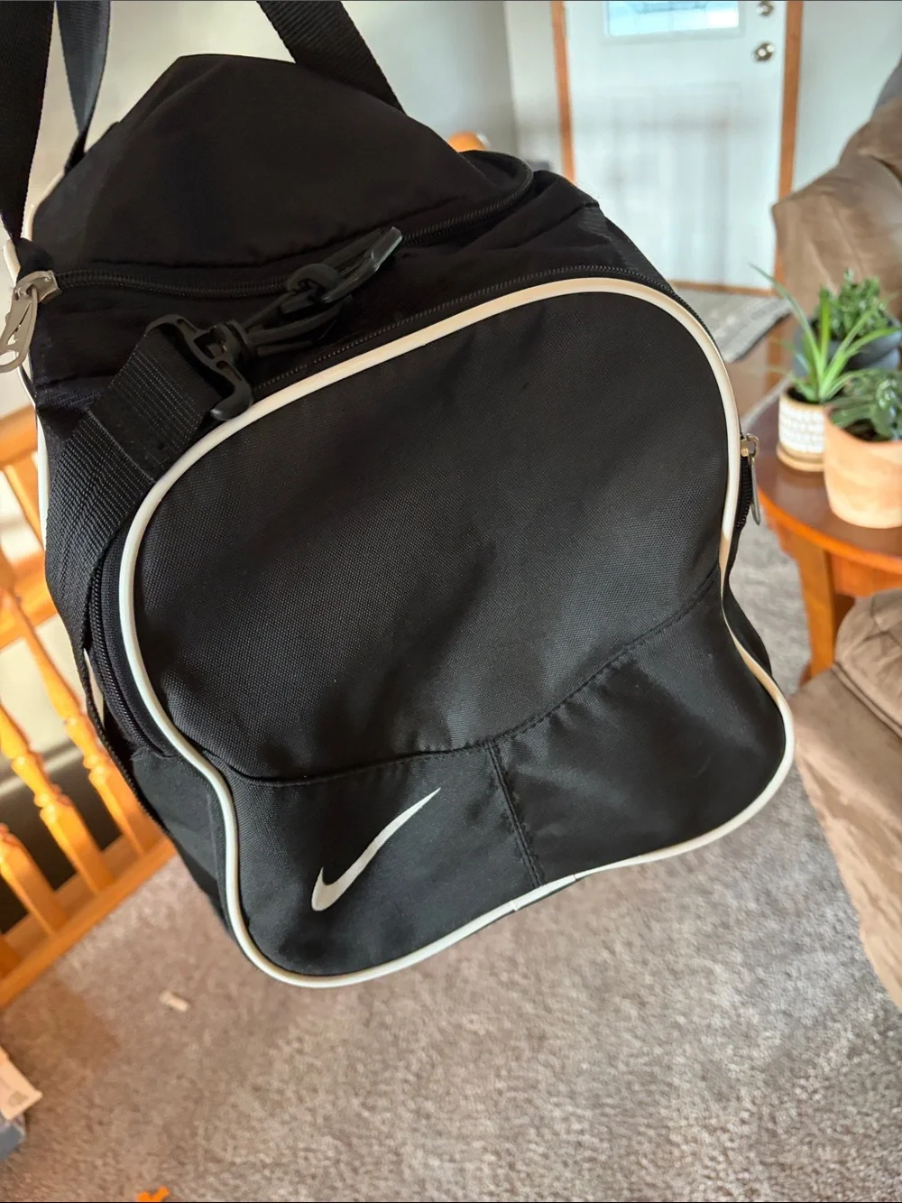 Nike black duffle bag